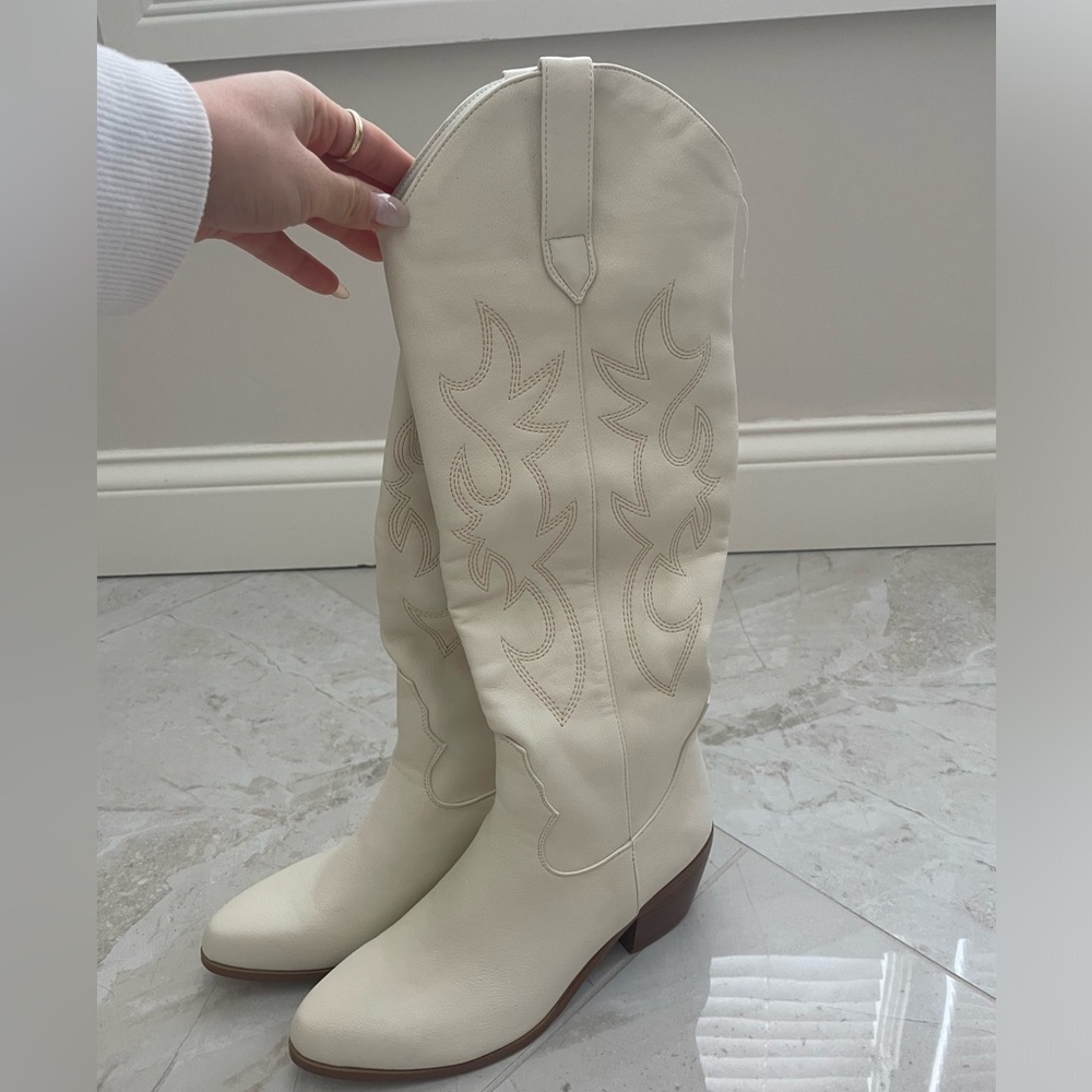 Cream Cowboy Boots